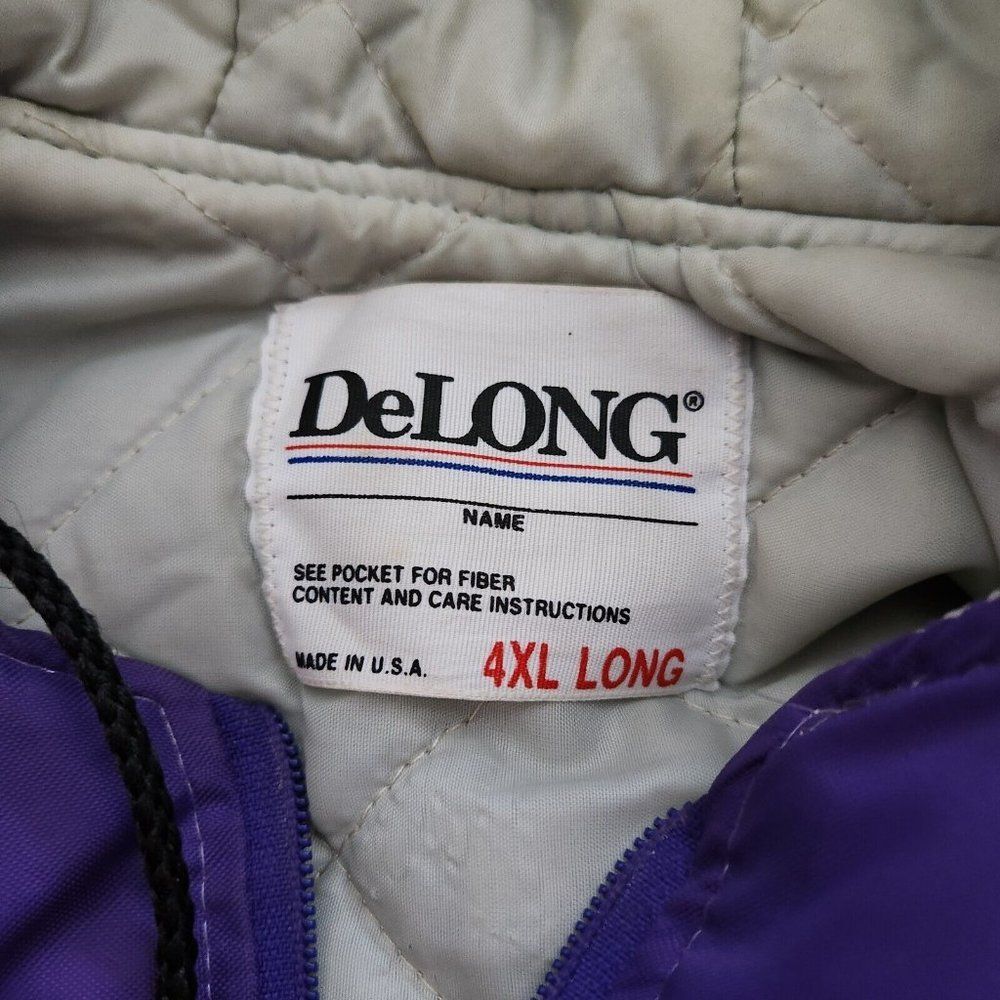 DeLong Westfield Football Varsity Letterman Pullover Jacket Vikings 4XL Long USA - Picture 9 of 10